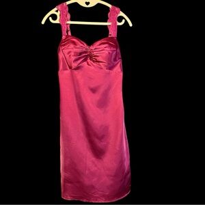 Bridal Shop Wine Red Satin Slip Dress Cocktail NWT Size Medium